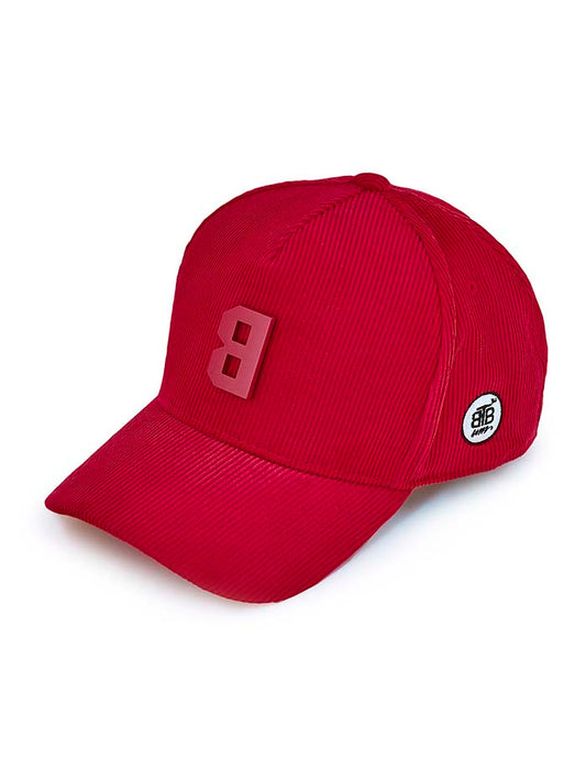 Cotton "B" Cap / Red Metallic